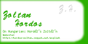 zoltan hordos business card